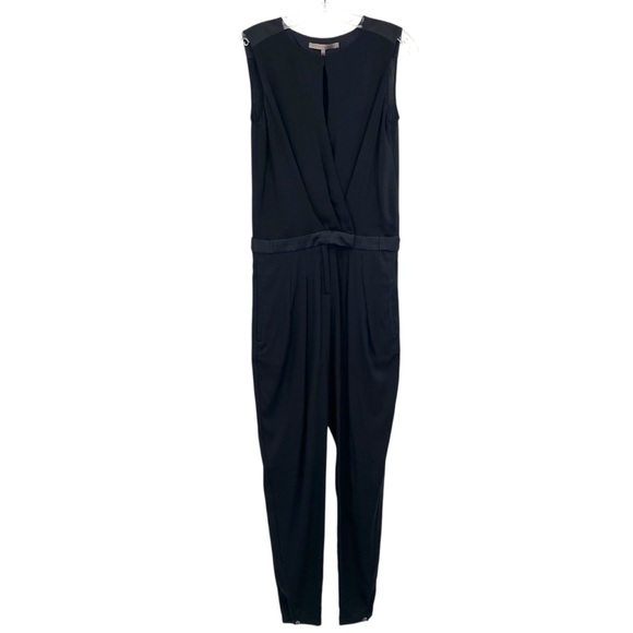 Halston Heritage Black Silk Jumpsuit Size 2 - Picture 12 of 13